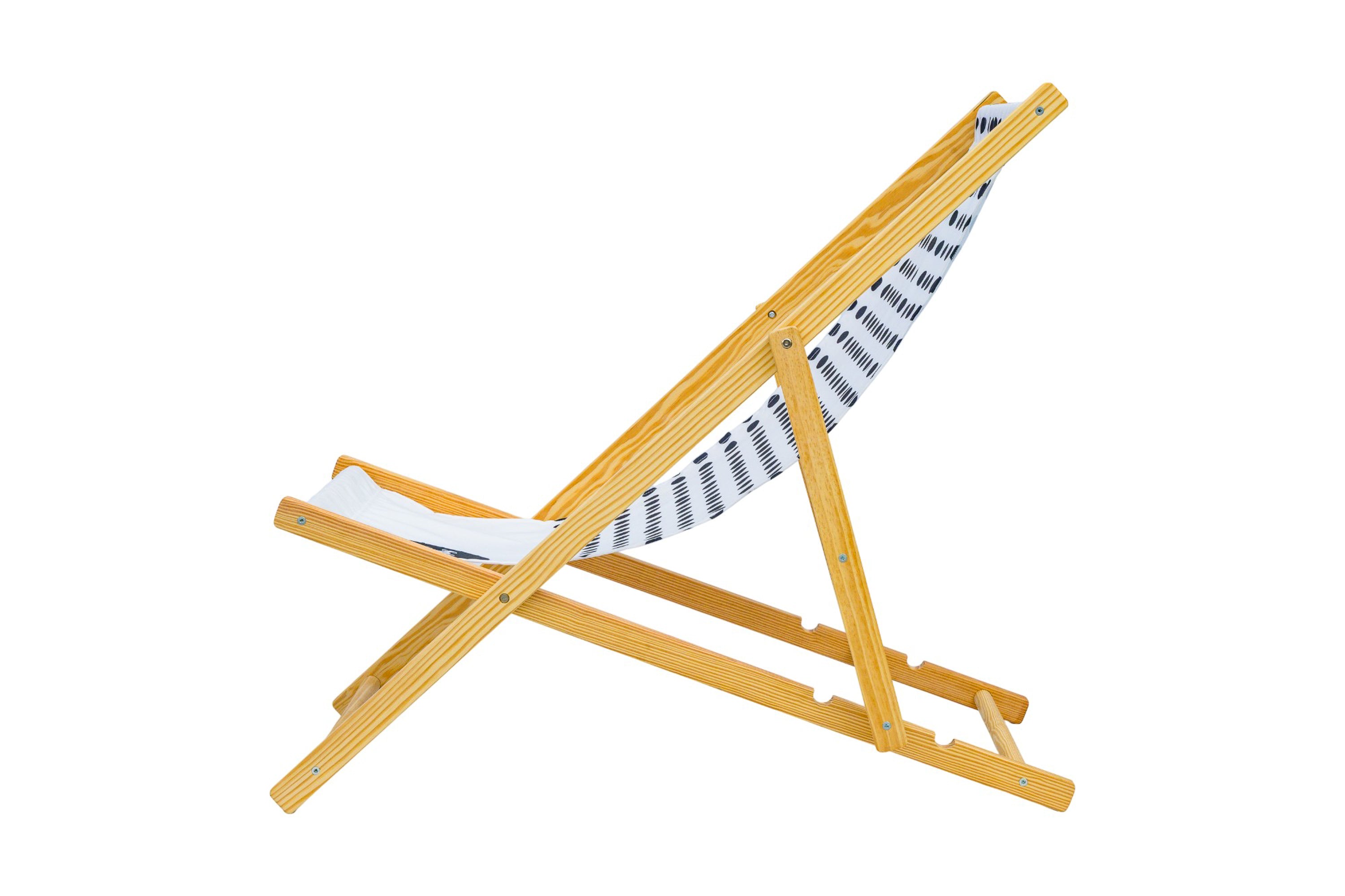 Bohemia Wooden Deckchair - Dots Large