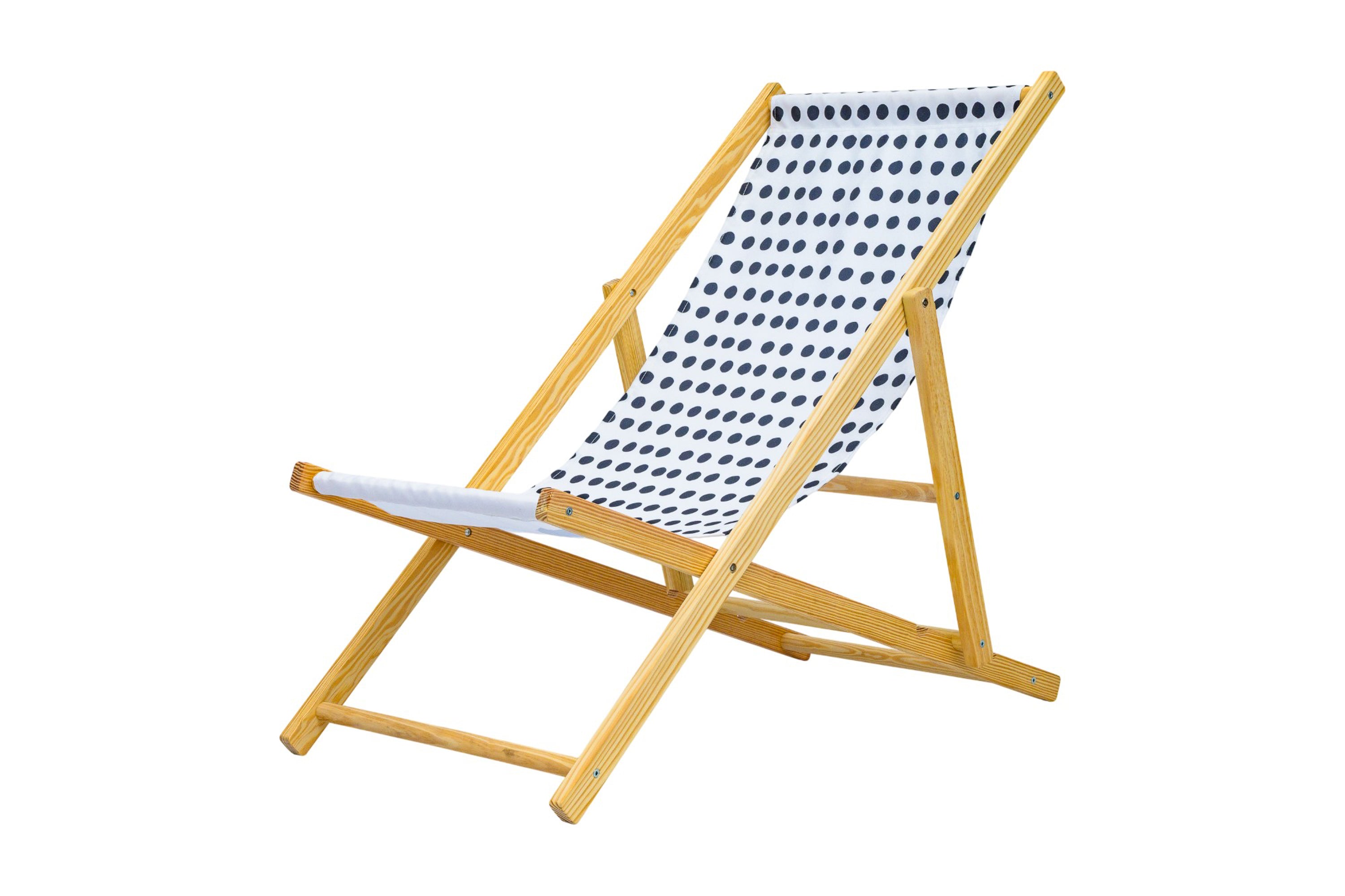 Bohemia Wooden Deckchair - Dots Large