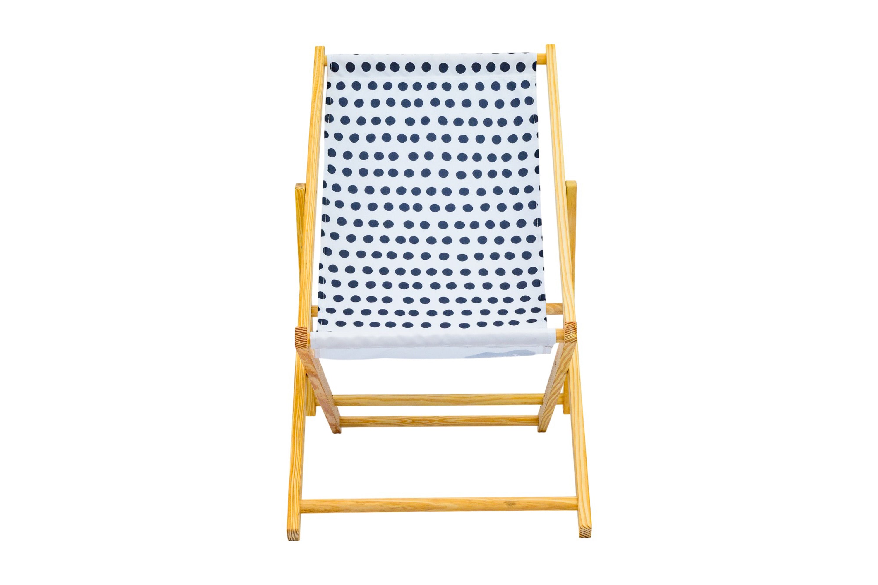 Bohemia Wooden Deckchair - Dots Large