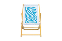 Ebb and Flow Wooden Deckchair - Blue