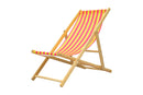 Parallel Palms Wooden Deckchair - Yellow/Pink