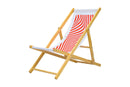 Ebb and Flow Wooden Deckchair -  Red