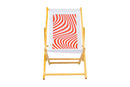 Ebb and Flow Wooden Deckchair -  Red