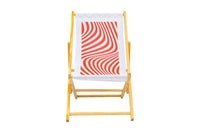 Ebb and Flow Wooden Deckchair -  Red