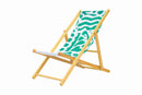Coastal Cuts Wooden Deckchair - Teal