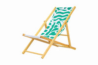 Coastal Cuts Wooden Deckchair - Teal