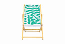 Coastal Cuts Wooden Deckchair - Teal