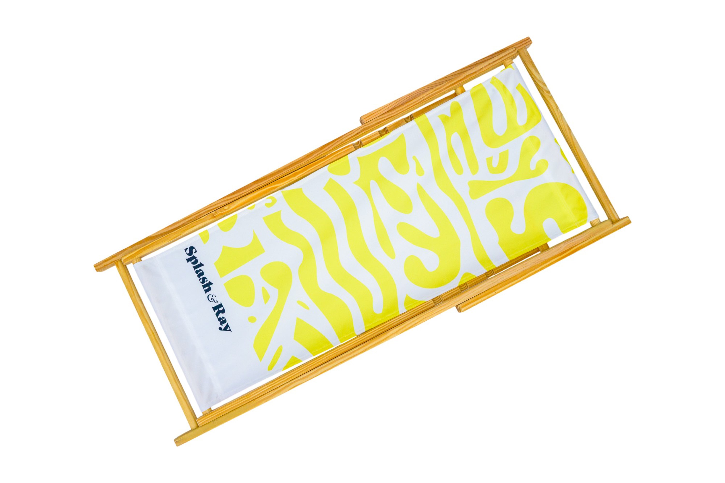 Coastal Cuts Wooden Deckchair - Yellow