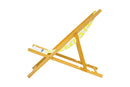 Coastal Cuts Wooden Deckchair - Yellow