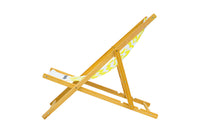 Coastal Cuts Wooden Deckchair - Yellow
