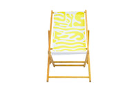 Coastal Cuts Wooden Deckchair - Yellow