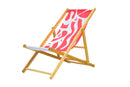 Coastal Cuts Wooden Deckchair - Pink