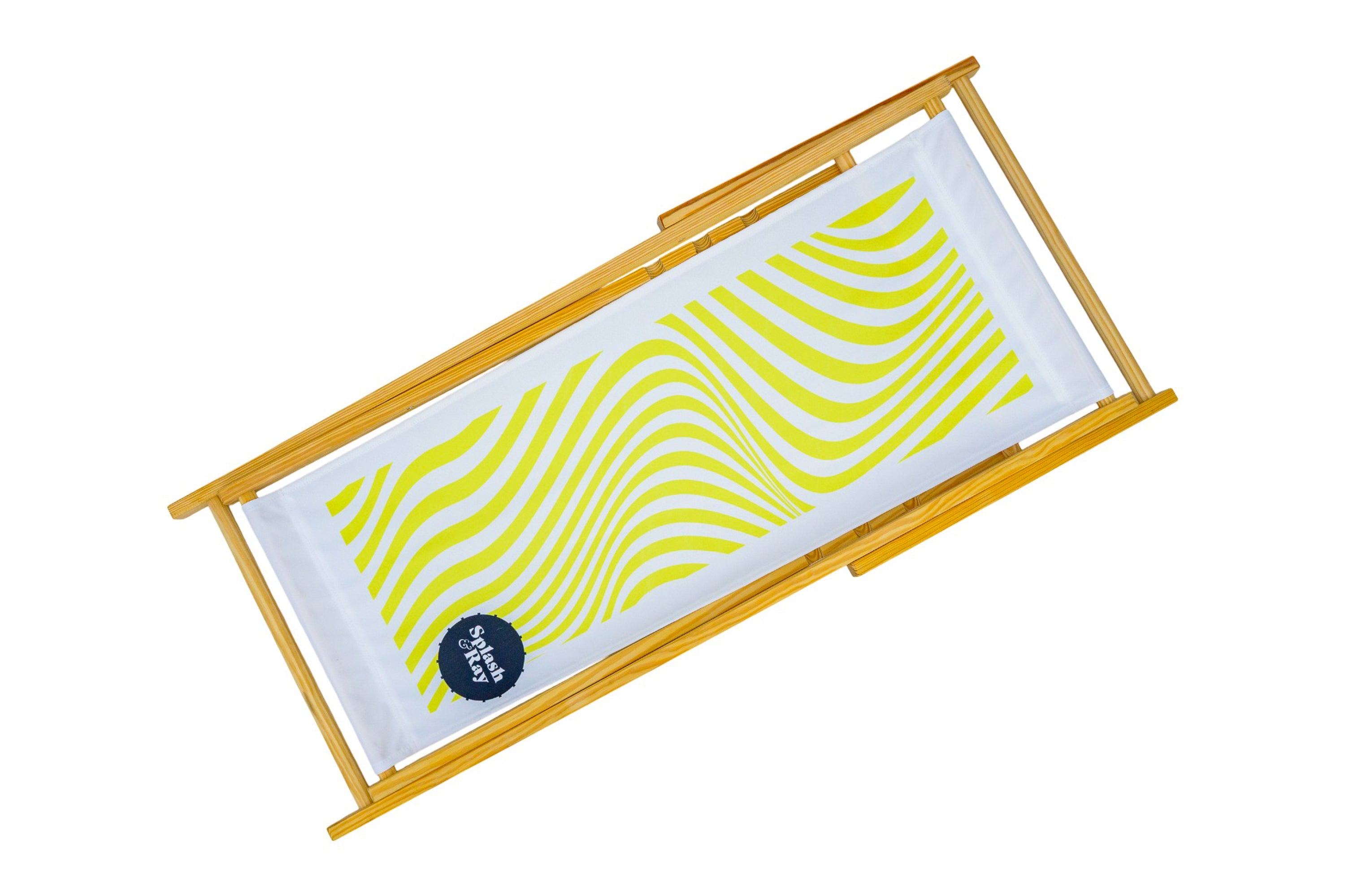 Ebb and Flow Wooden Deckchair - Yellow