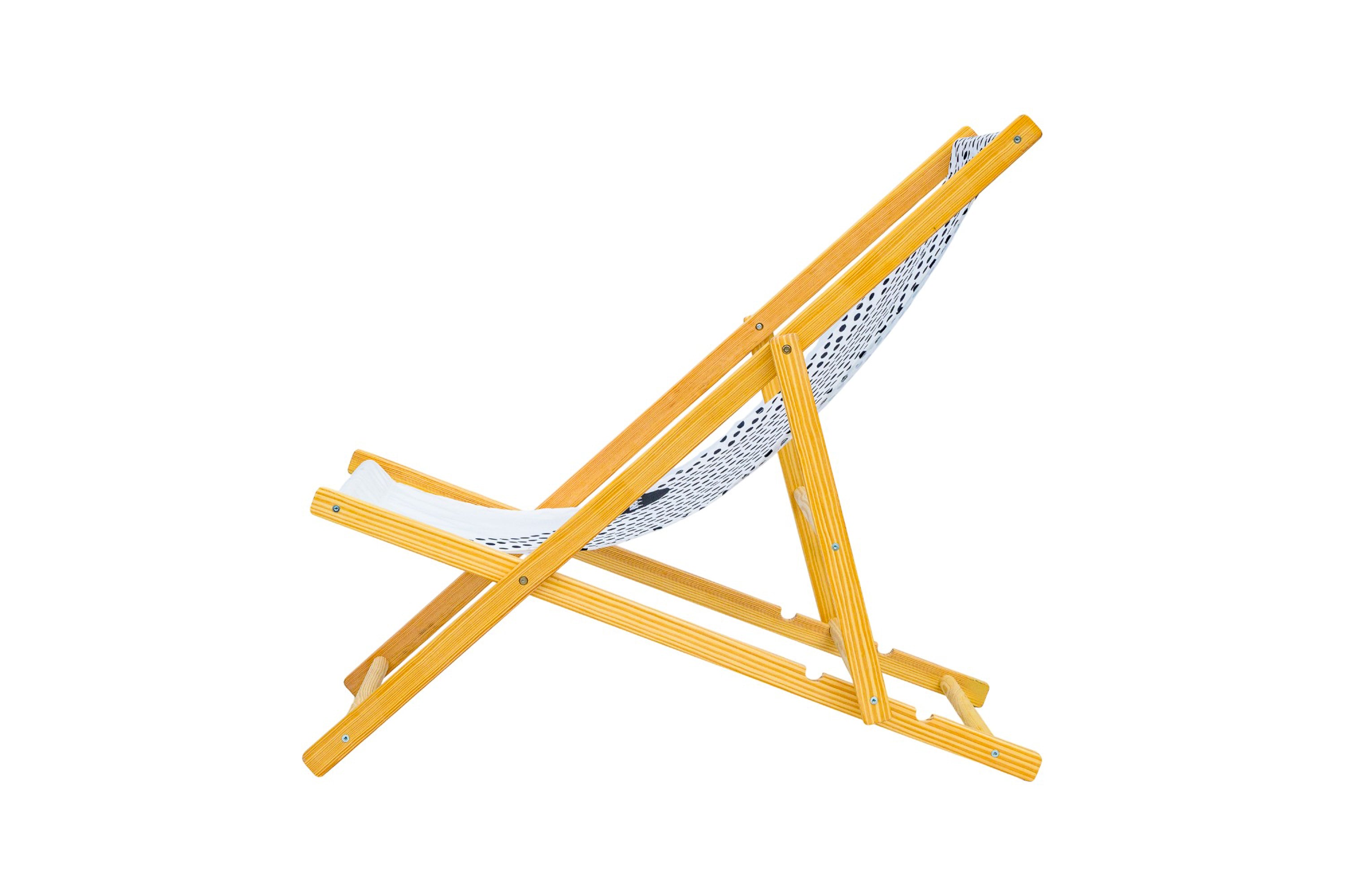 Bohemia Wooden Deckchair - Dots Diagonal