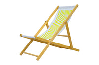 Ebb and Flow Wooden Deckchair - Yellow