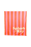 Parallel Palms Towel - Red/Pink