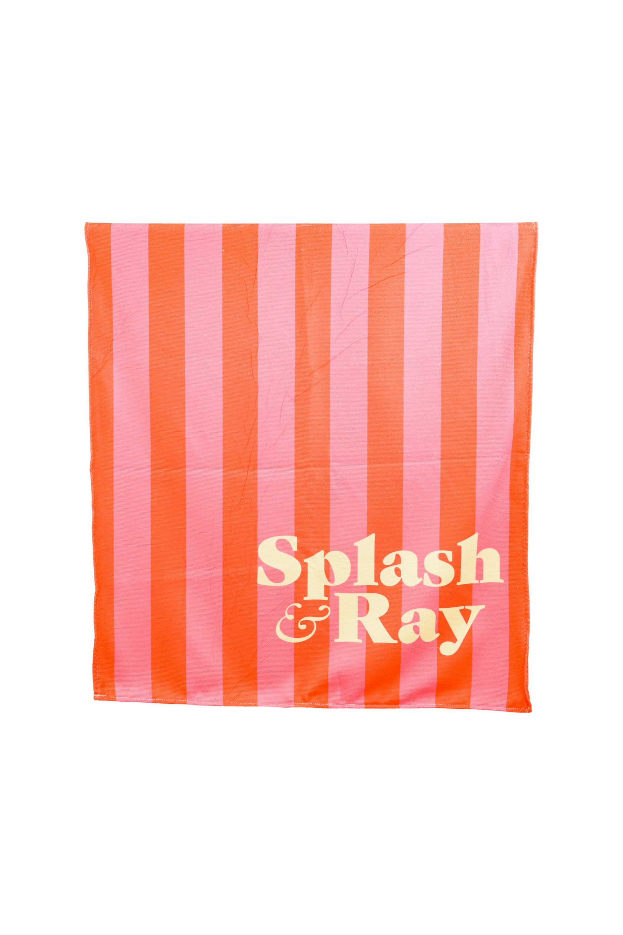 Parallel Palms Towel - Red/Pink