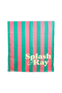 Parallel Palms Towel - Green/Pink
