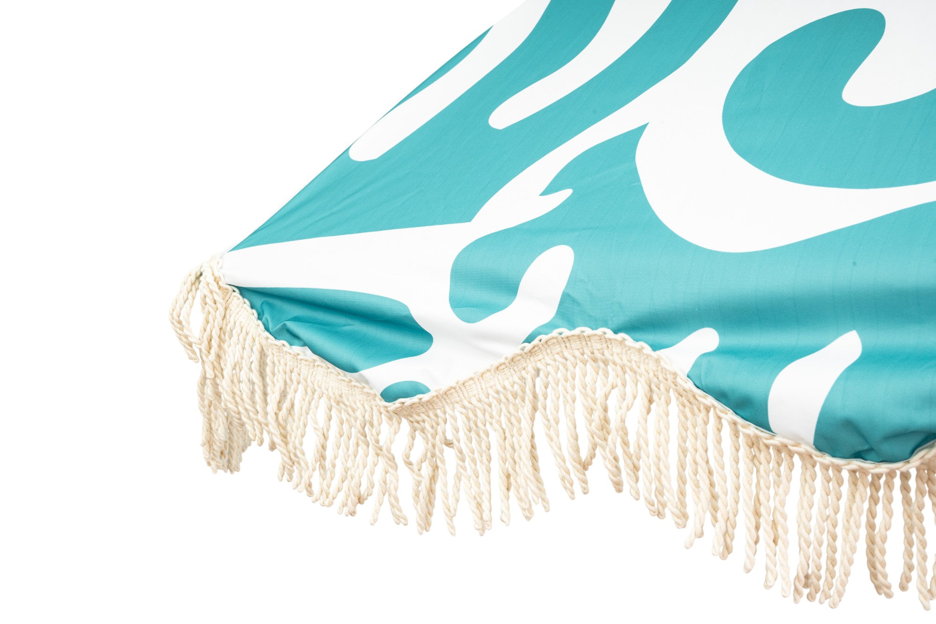 Coastal Cuts Wooden Beach Parasol - Teal