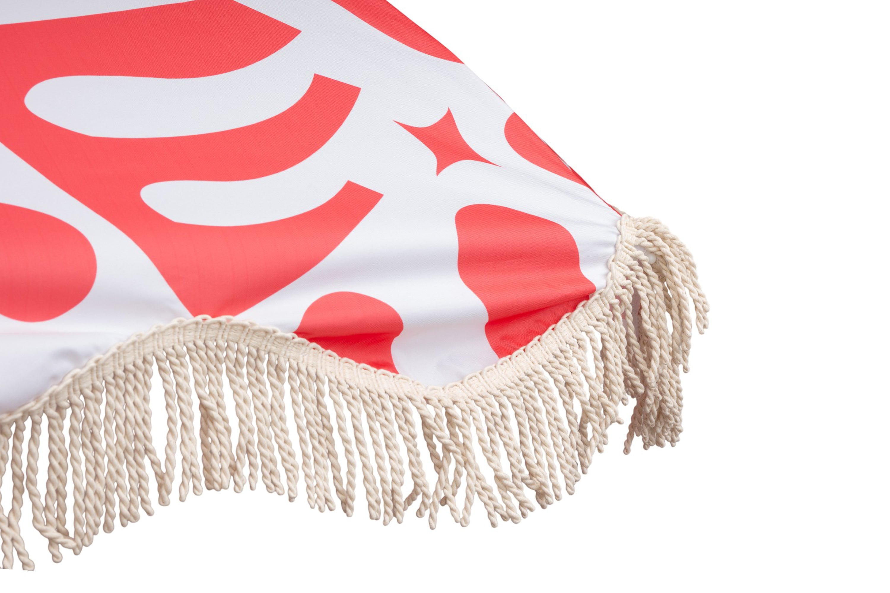 Coastal Cuts Wooden Beach Parasol - Pink