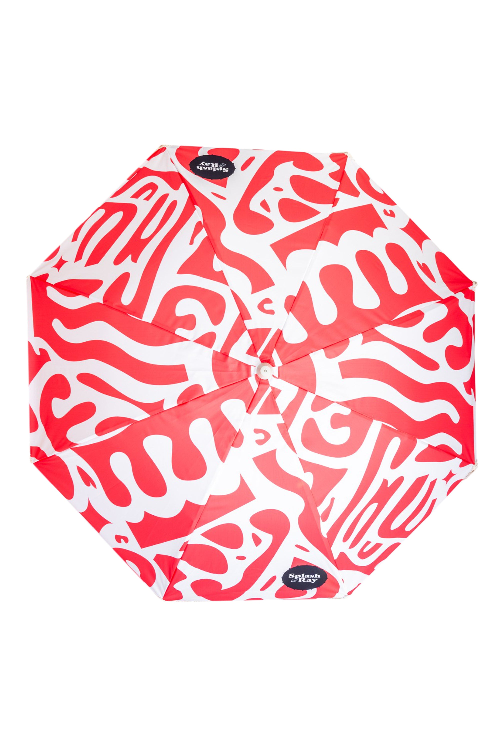 Coastal Cuts Wooden Beach Parasol - Pink