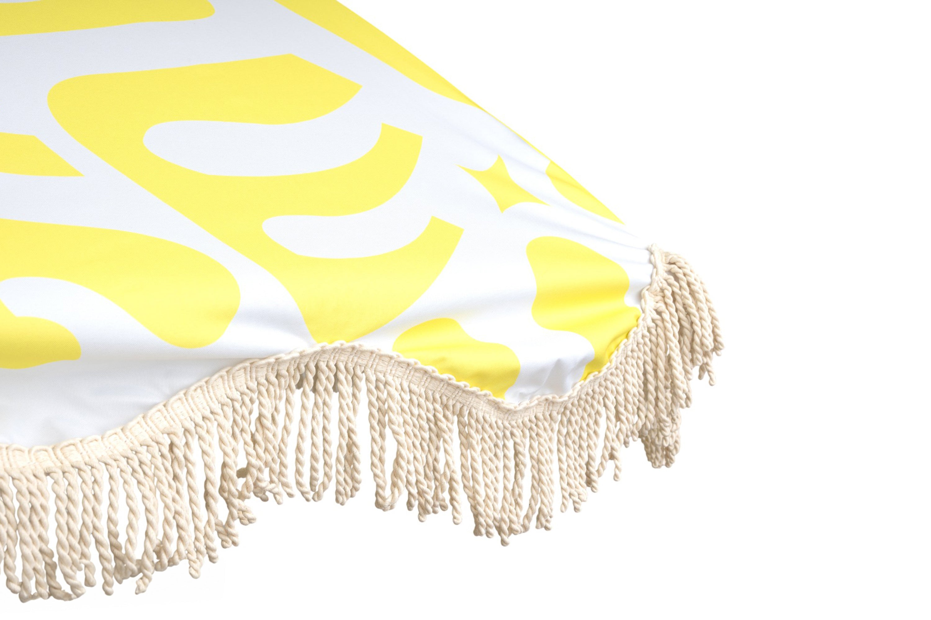 Coastal Cuts Wooden Beach Parasol - Yellow