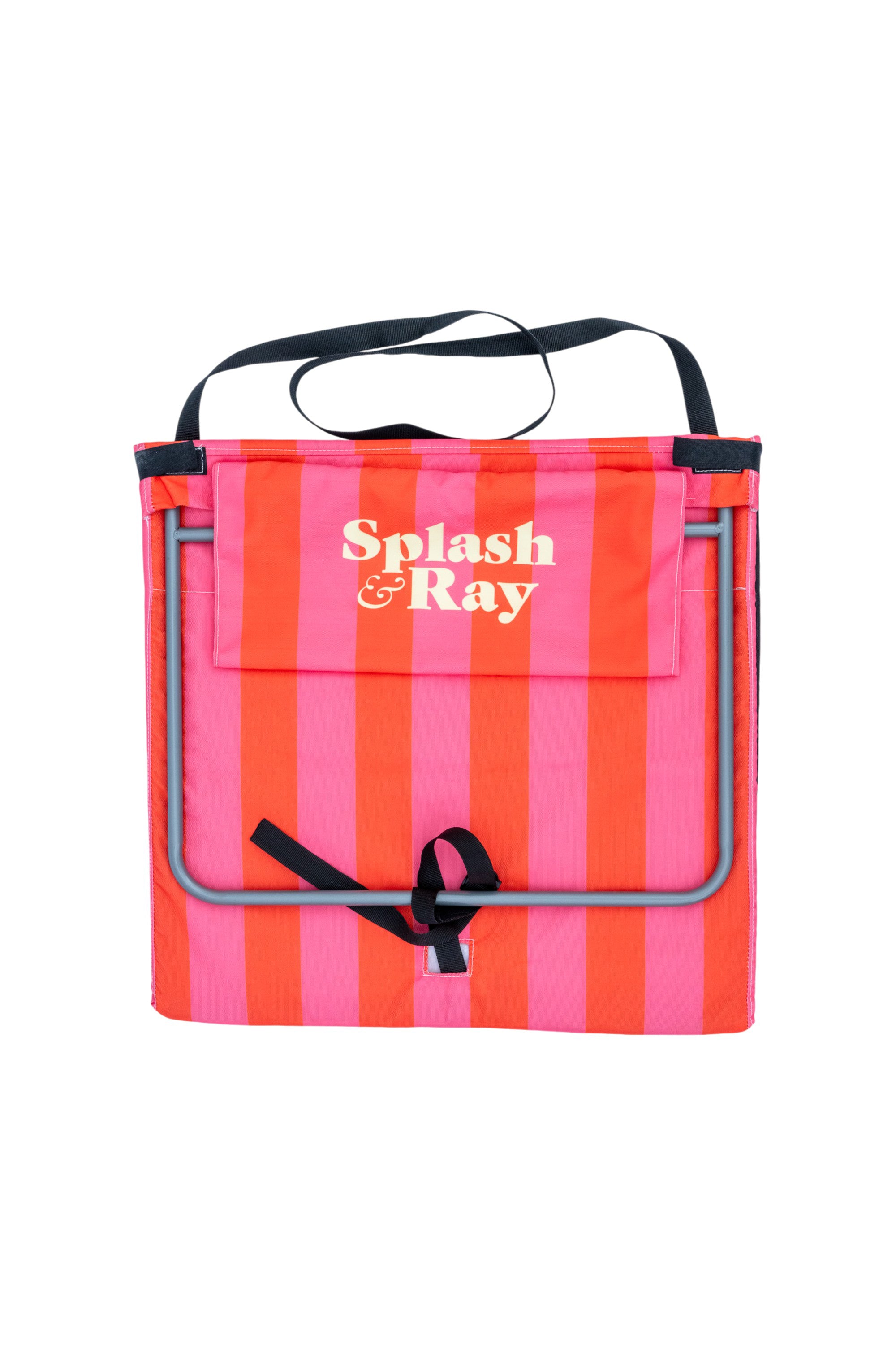 Parallel Palms Back-Beach Mat - Red/Pink