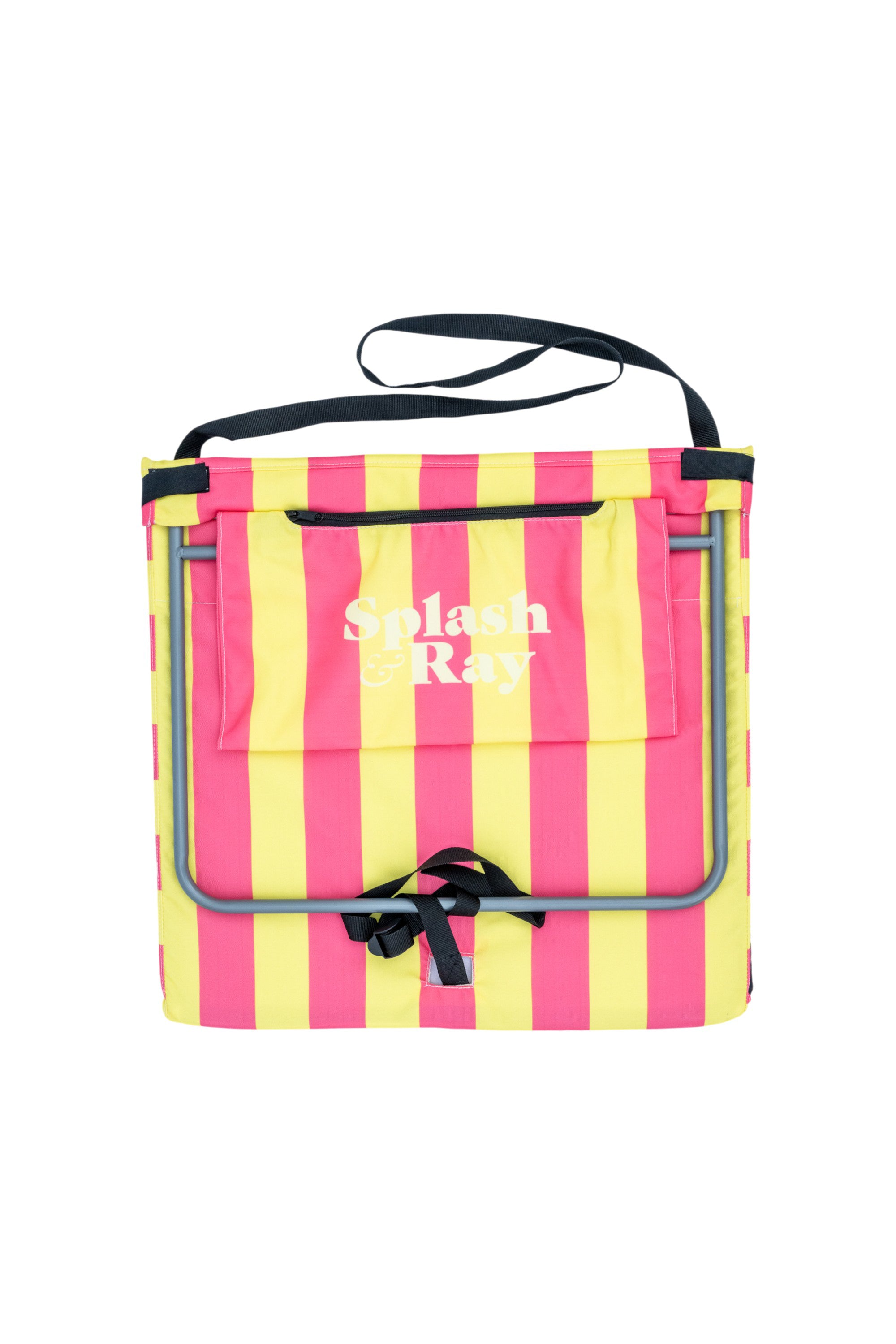 Parallel Palms Back-Beach Mat - Yellow/Pink