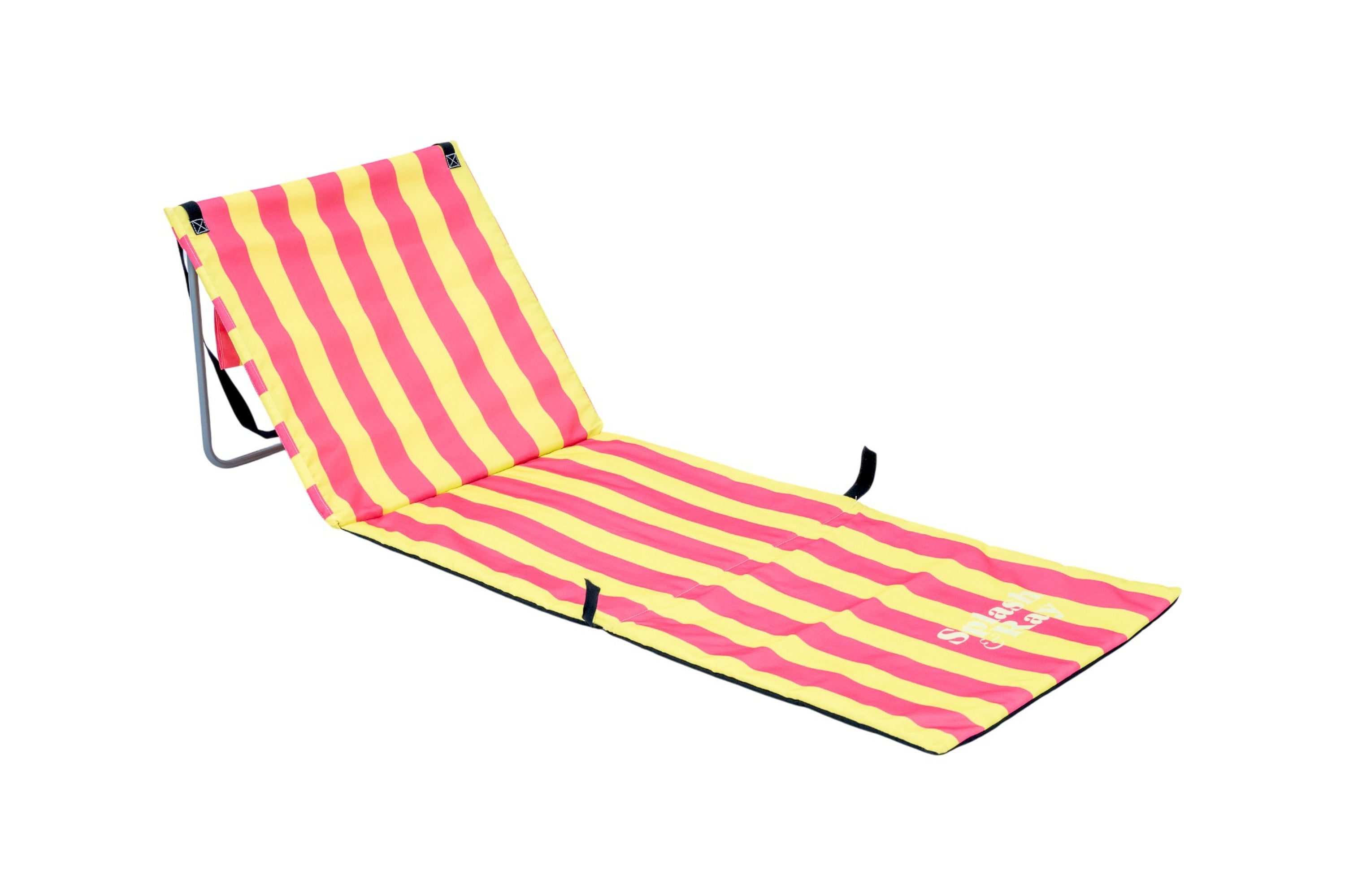 Parallel Palms Back-Beach Mat - Yellow/Pink