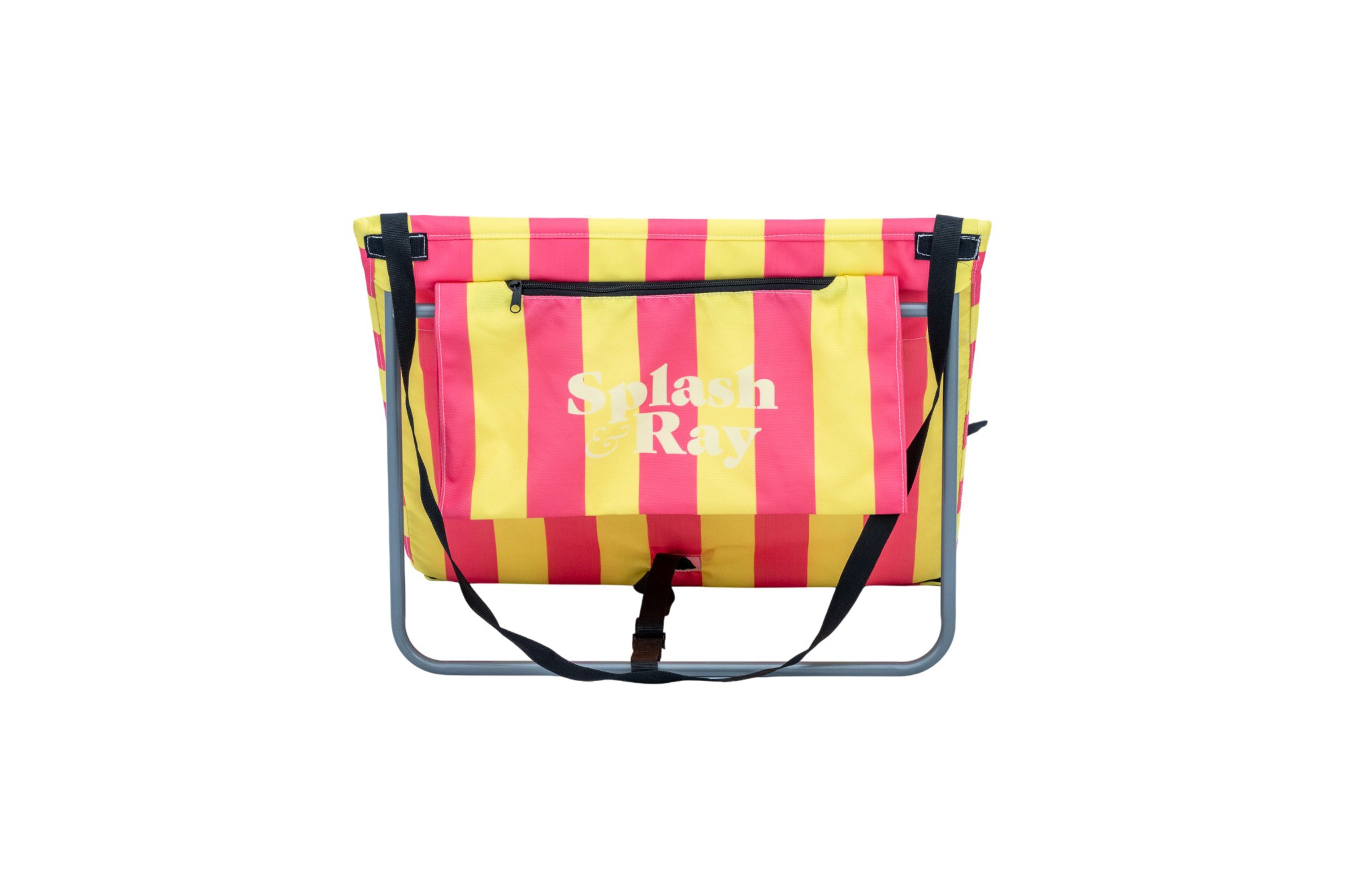 Parallel Palms Back-Beach Mat - Yellow/Pink