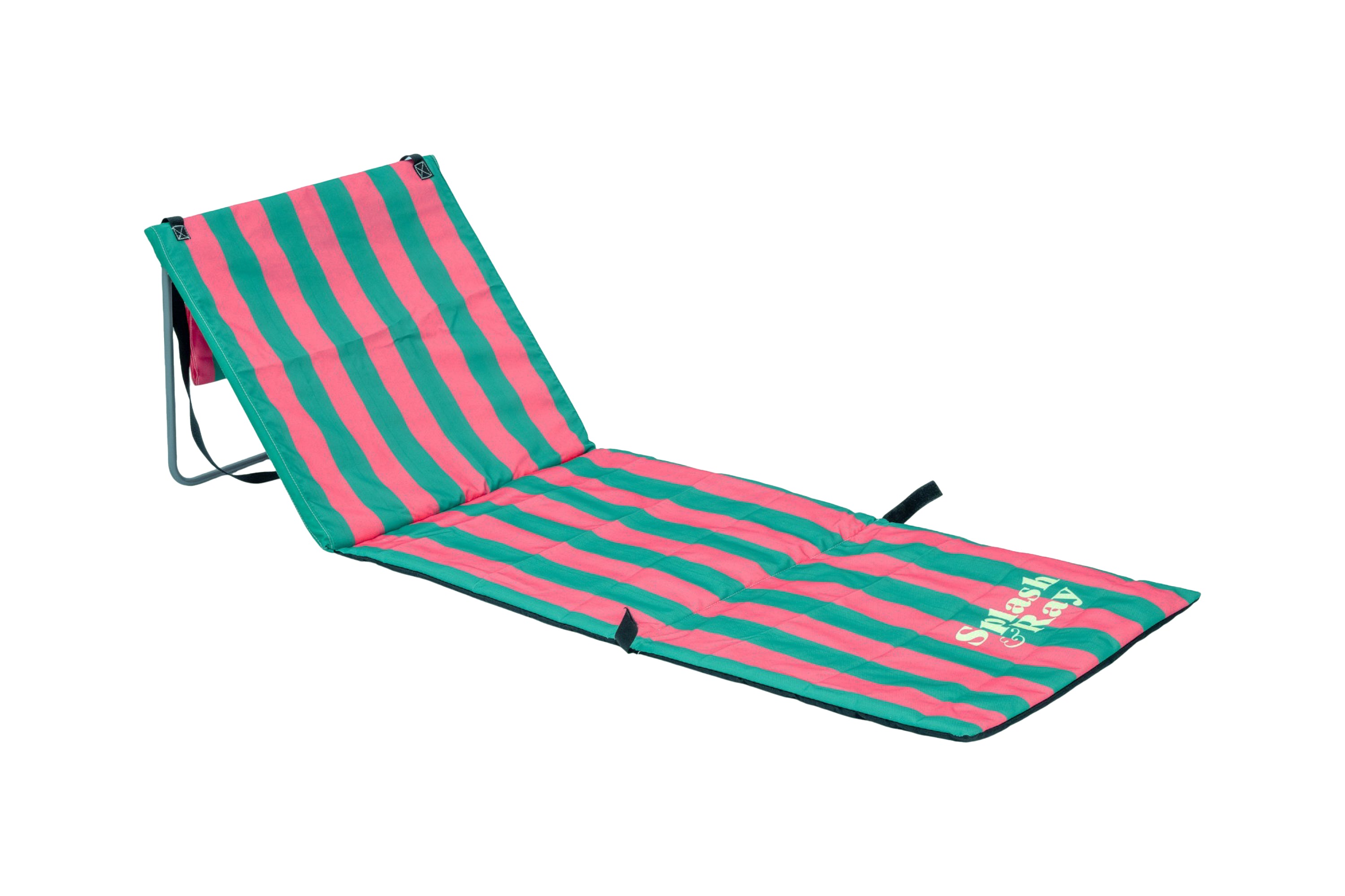 Parallel Palms Back-Beach Mat - Green/Pink