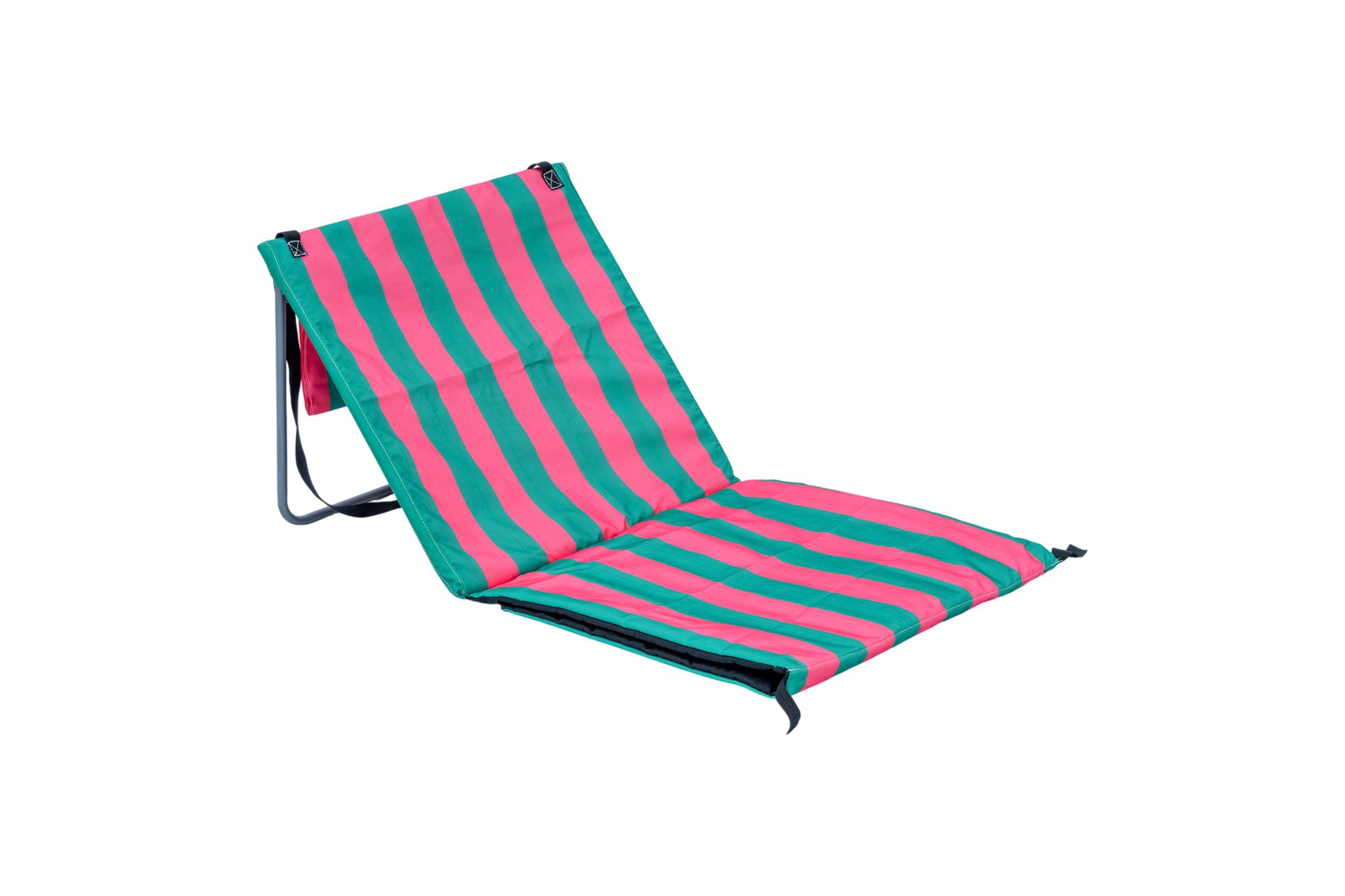 Parallel Palms Back-Beach Mat - Green/Pink