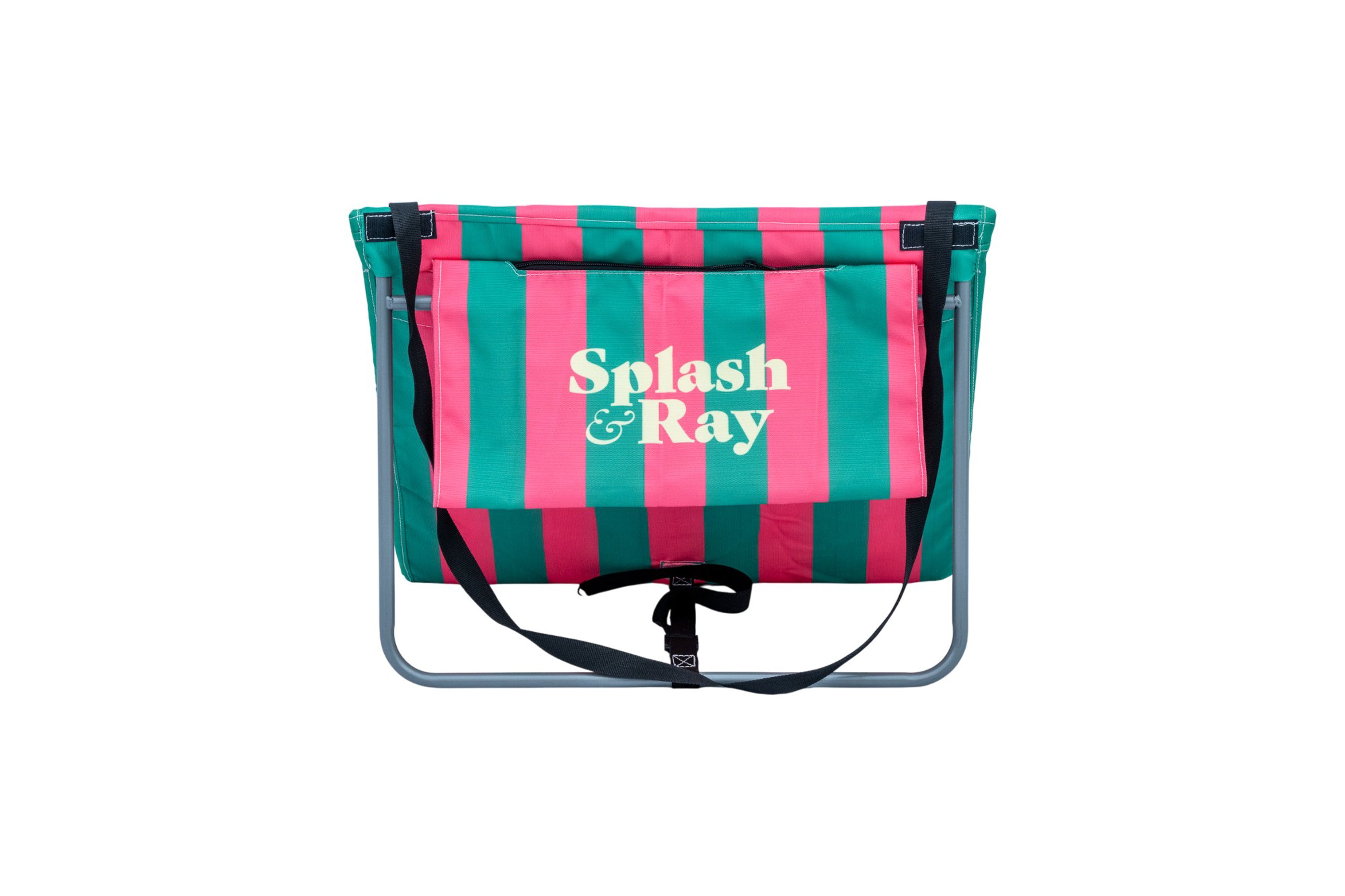 Parallel Palms Back-Beach Mat - Green/Pink