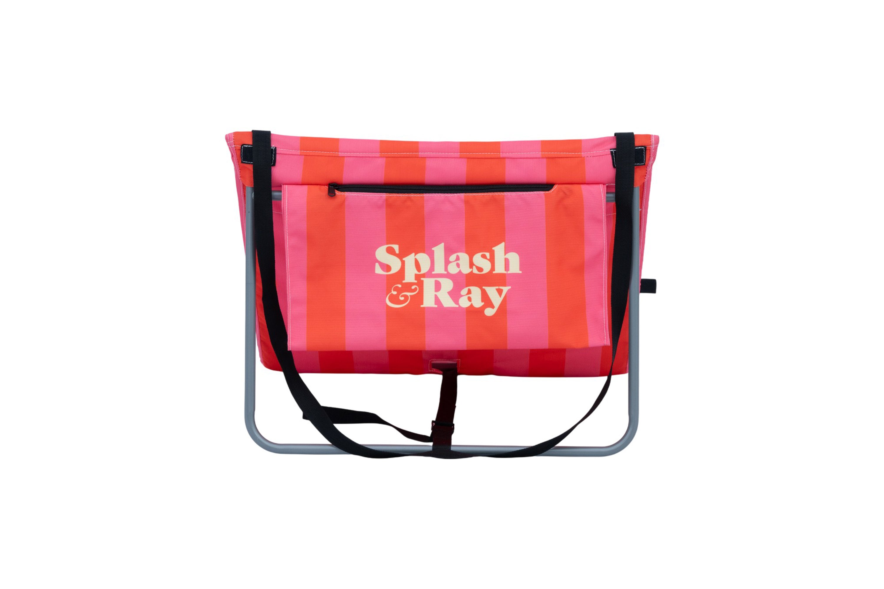 Parallel Palms Back-Beach Mat - Red/Pink