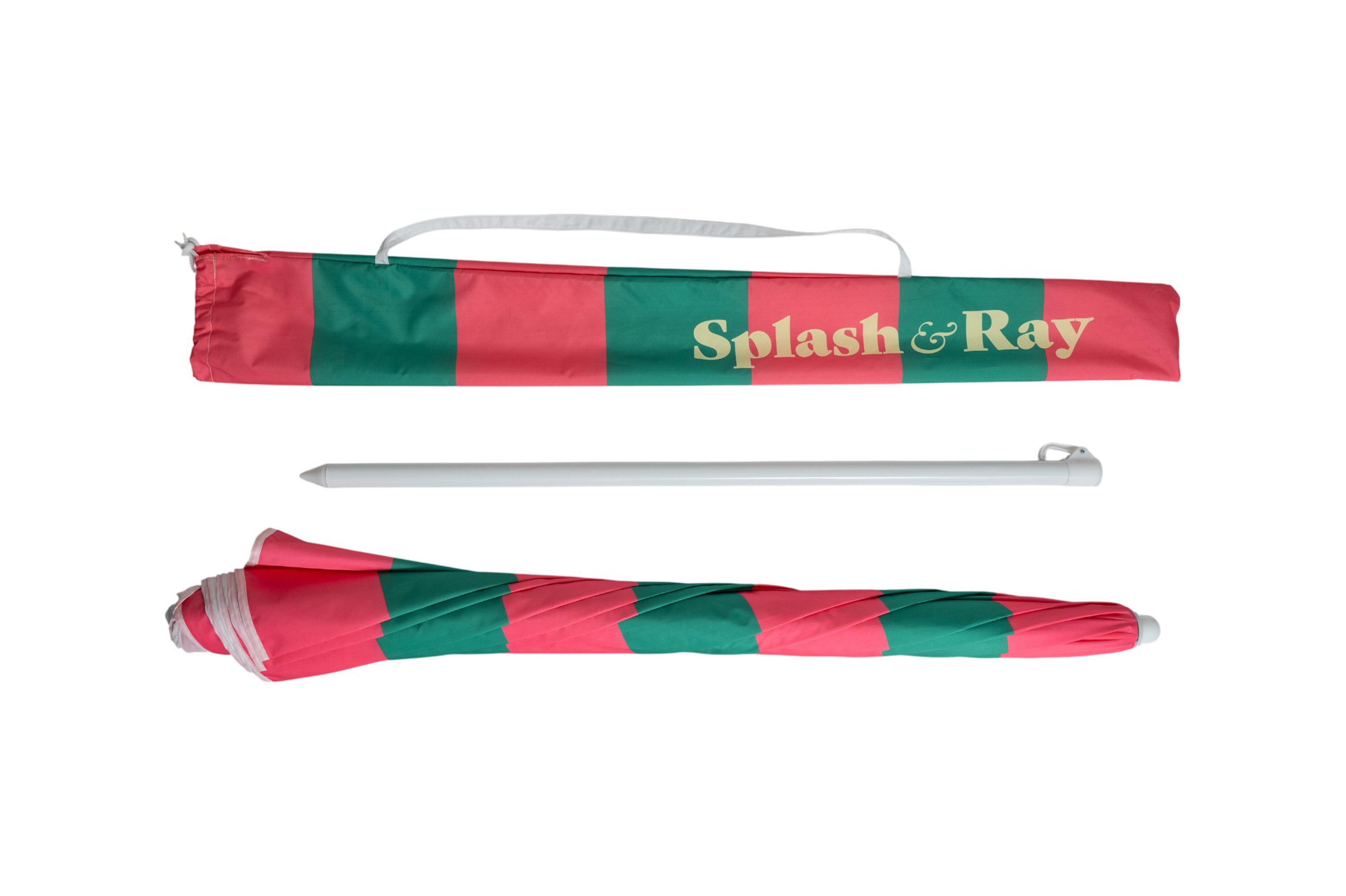 Parallel Palms 2.25 Umbrella - Green/Pink