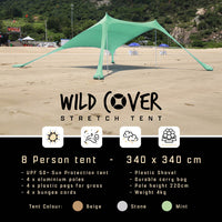 Wildcover Beach Stretch Tent - 10 Person (3.4m)