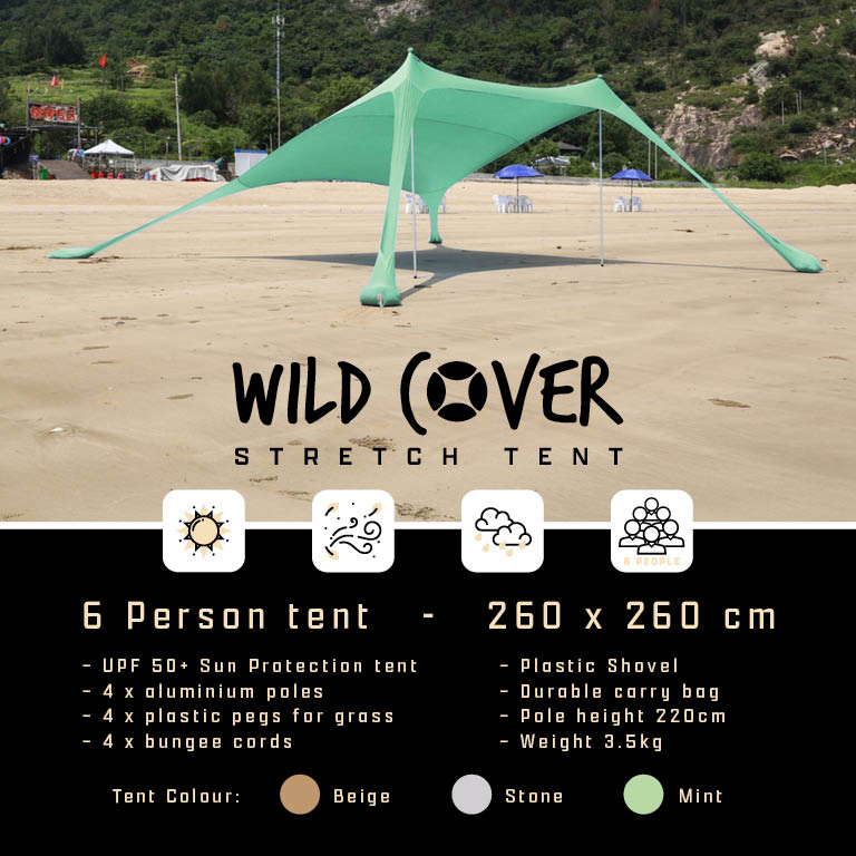 Wildcover Beach Stretch Tent - 6 Person (2.6 m)